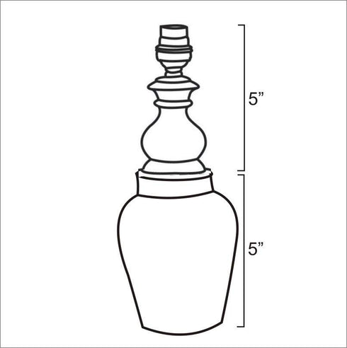 Blue Pottery 5 Handiya Lamp Lotus Design (Without Lampshade)